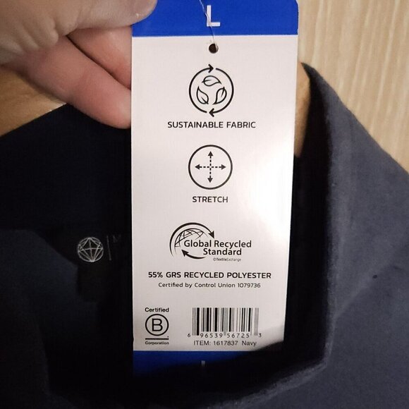 Mondetta Mens New Blue Fleece 1/4 Zip Pullover Jacket Large - Picture 7 of 7